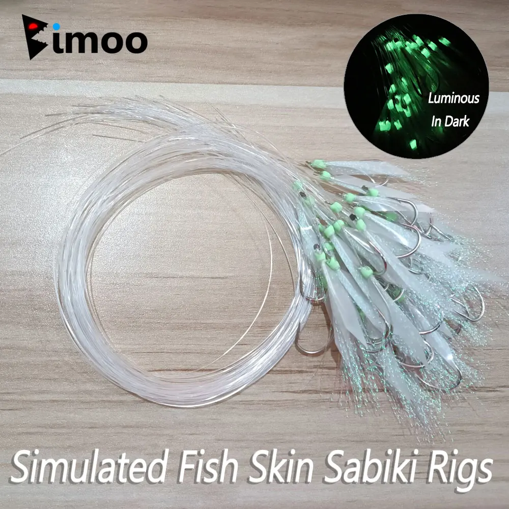 Bimoo Anzuelos Sabiki Luminosos – Cebo de pez para mar