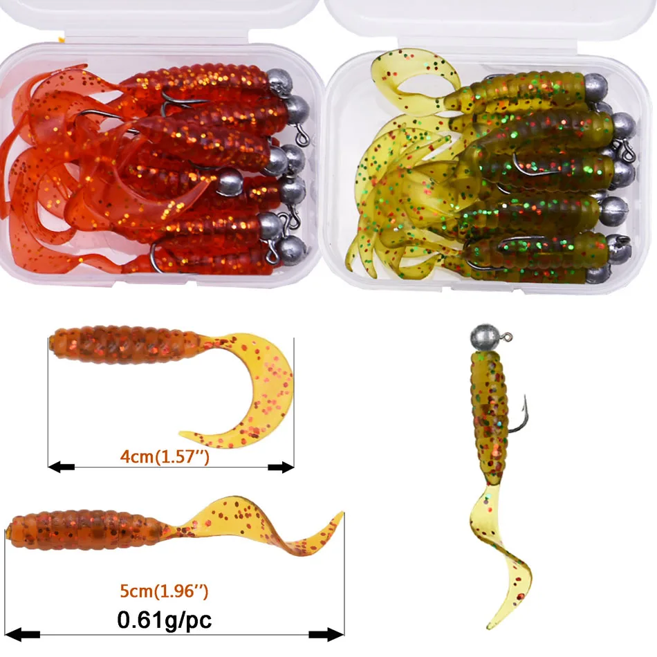 Grubs de silicona en varios colores