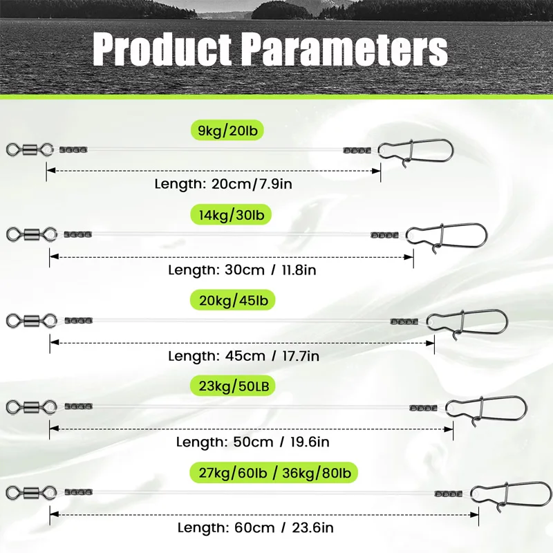 Fluorocarbono 100% – Sedal de pesca profesional con cierre rápido - imagen 4