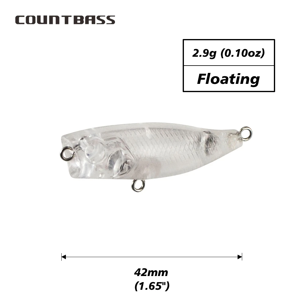Countbass Popper Flotante 42mm – Señuelo surface blanco 3g - imagen 4