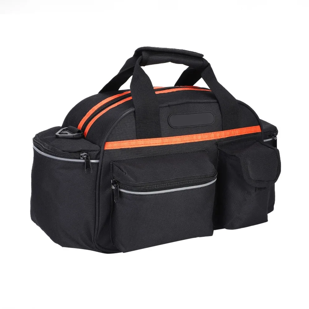 Bolsa sillín bicicleta con correas ajustables y múltiples bolsillos - imagen 3