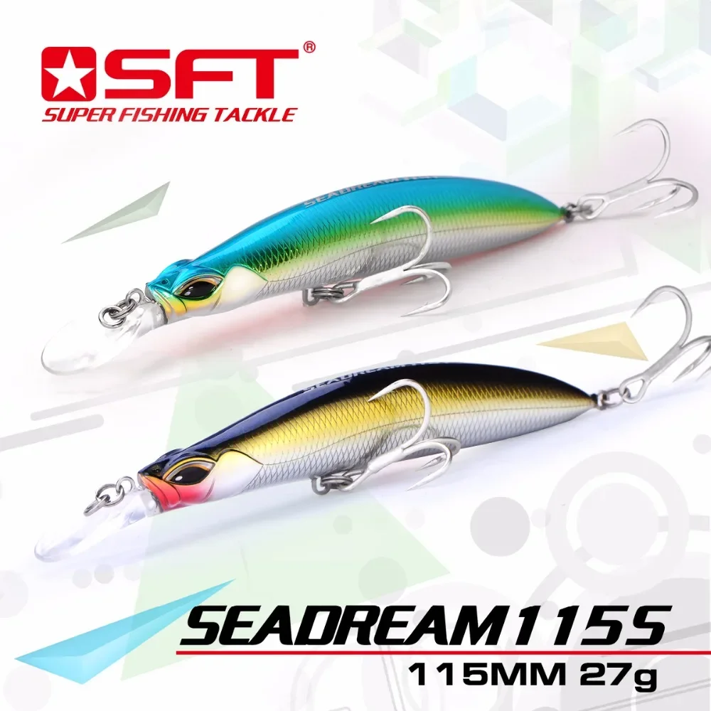 Wobble MINNOW Crankbait hundido – 115mm 27g minnow Japón
