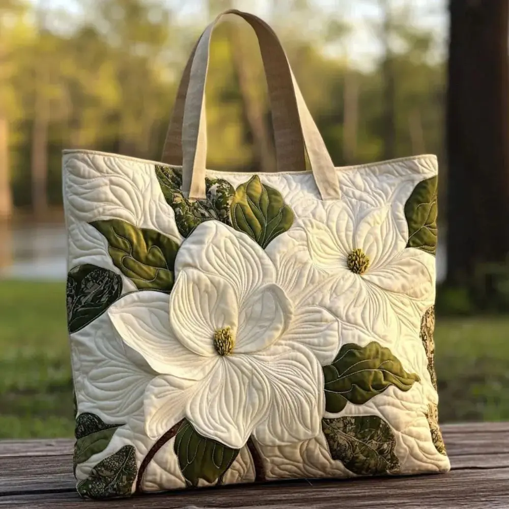Bolsa tote de lona estampada 2D de gran capacidad, ligera