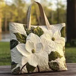 Bolsa tote de lona estampada 2D de gran capacidad, ligera