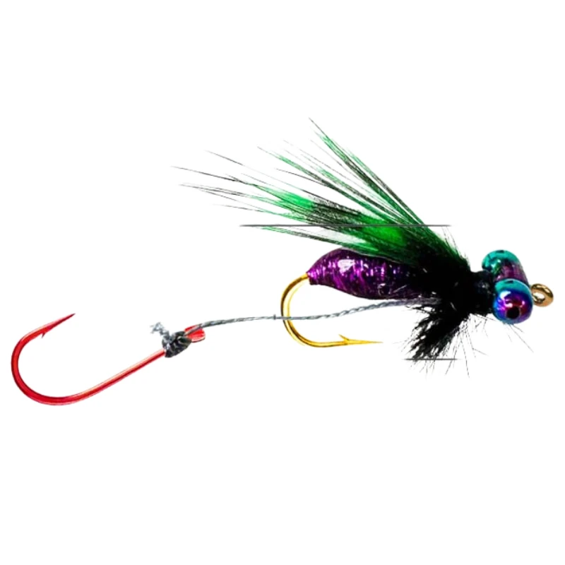 Anzuelos dobles minnow blanco serpiente cascabel para tilapia - imagen 3