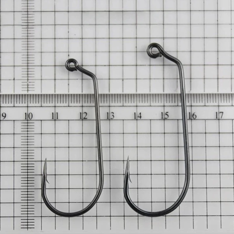 Anzuelos Jig Head de acero al carbono con vástago curvo y púas - imagen 3