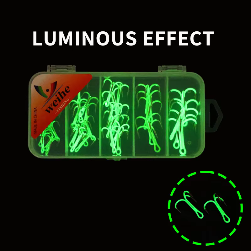 Anzuelos triples luminosos WEIHE – Mini ancla para señuelos - imagen 4