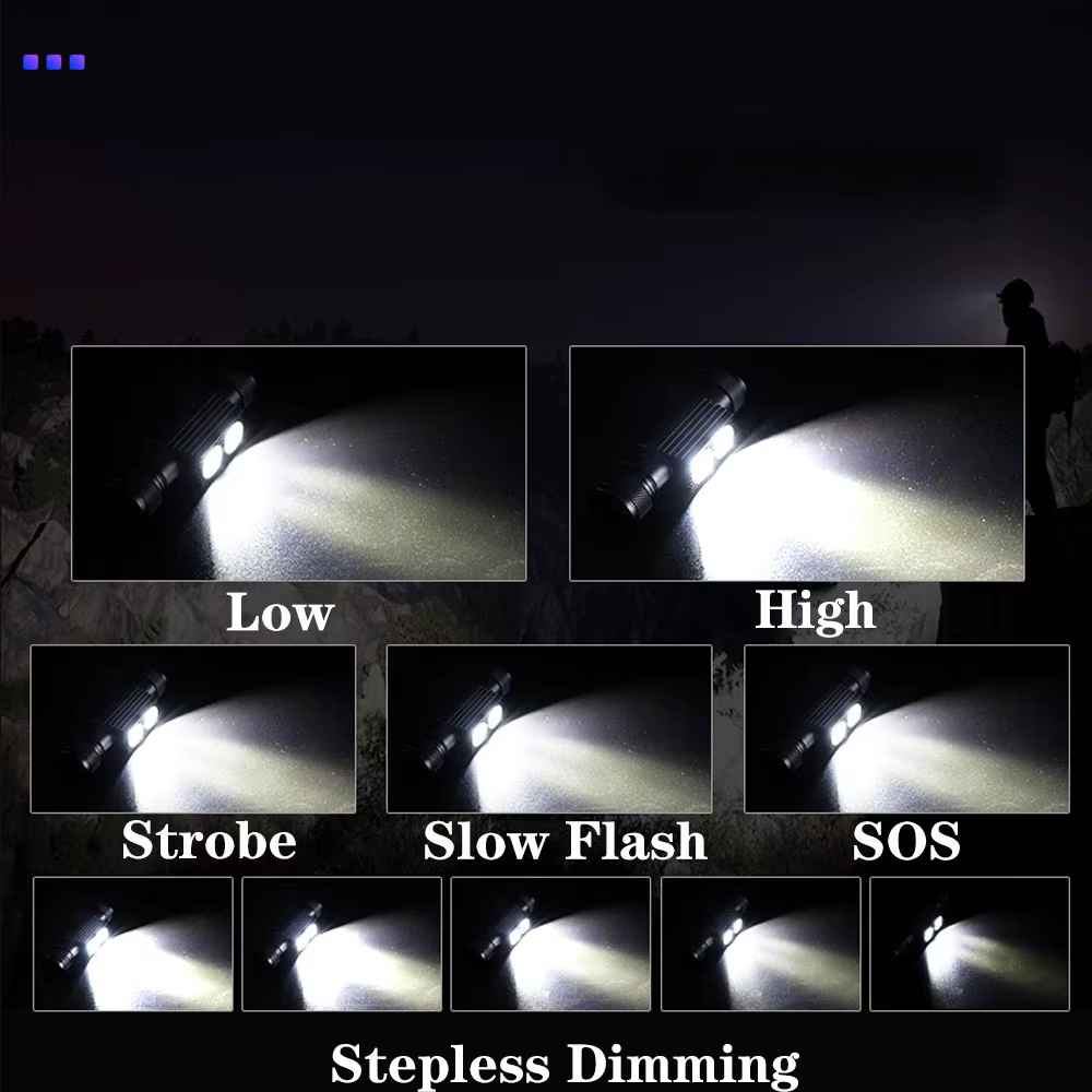 Linterna frontal LED alta potencia recargable impermeable para pesca - imagen 4