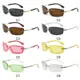 Gafas de sol cuadradas sin montura caramelo con protección UV - imagen 5