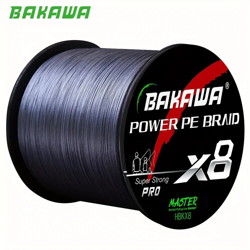 Carrete de pesca equipado con sedal trenzado BAKAWA