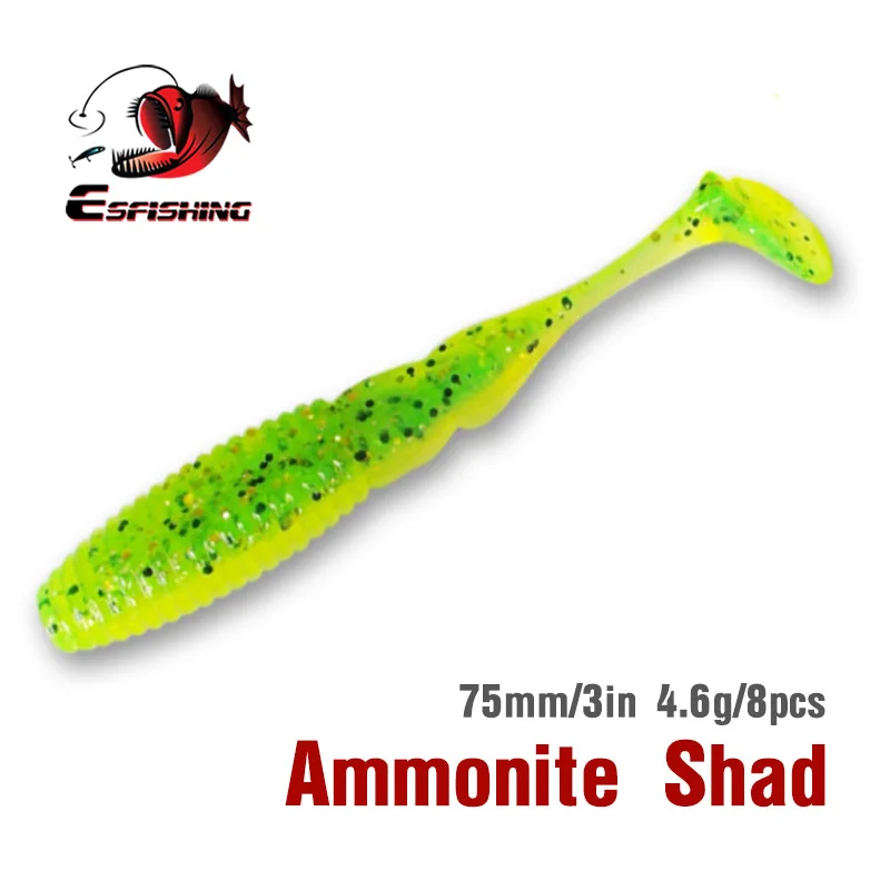 KESFISHING Amonita Shad - Señuelo de silicona para bass y pike - imagen 5