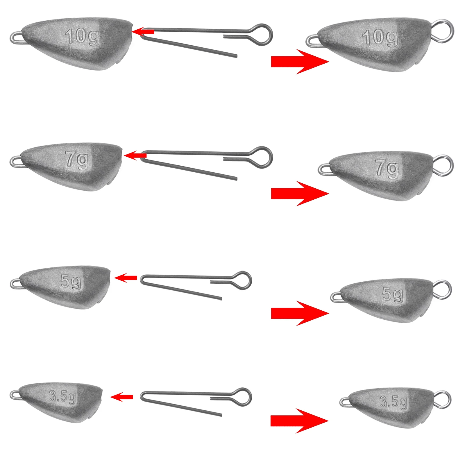 Jig Head Samolla – Plomo de pesca para aparejos de vinilo y crank - imagen 2