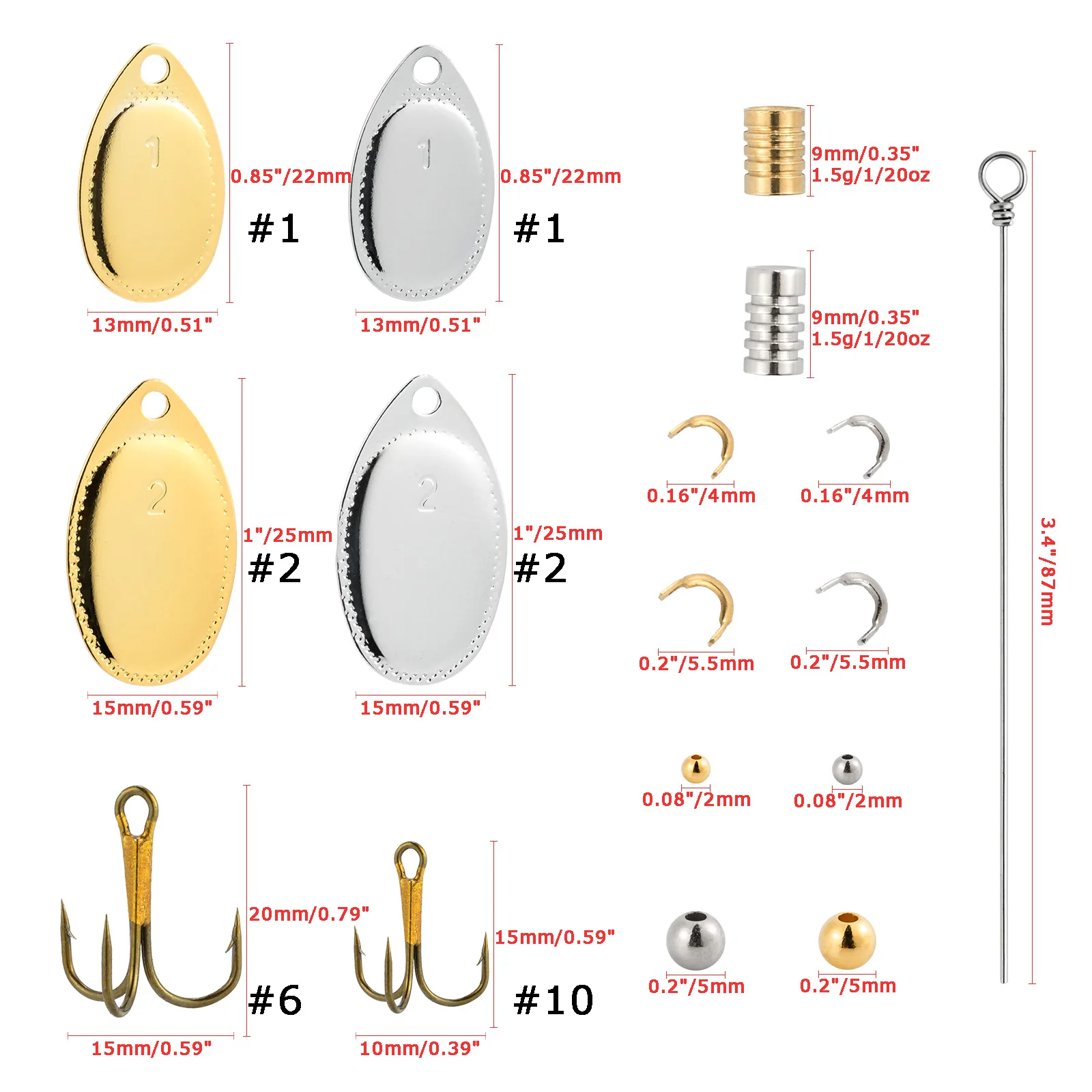 Kit DIY Señuelos Pesca – Cuchillas Giratorias, Spinners y Wobblers - imagen 4