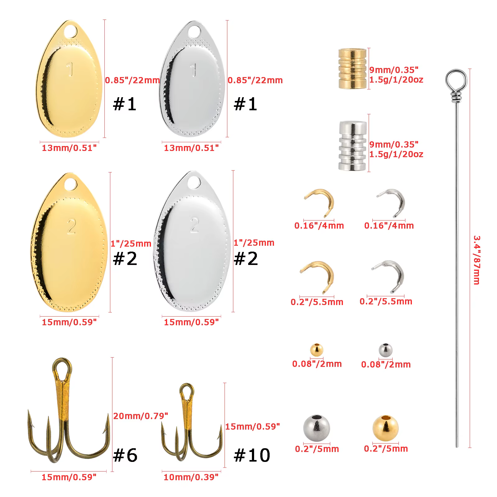 Kit DIY Señuelos Pesca – Cuchillas Giratorias, Spinners y Wobblers - imagen 4