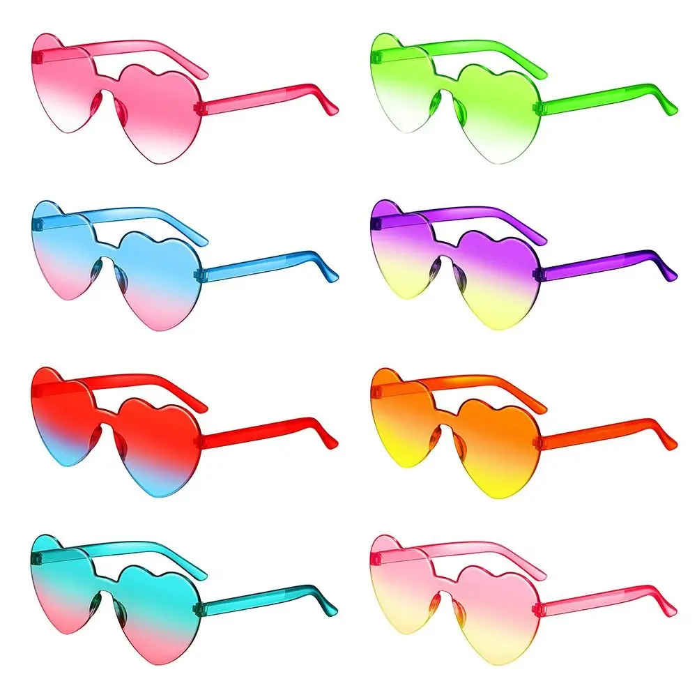 Gafas de sol corazón coloridas para fiesta, diseño original adultos - imagen 3