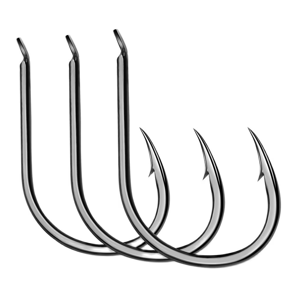 Anzuelos con púas de acero carbono altos planos para carpa jigging - imagen 4