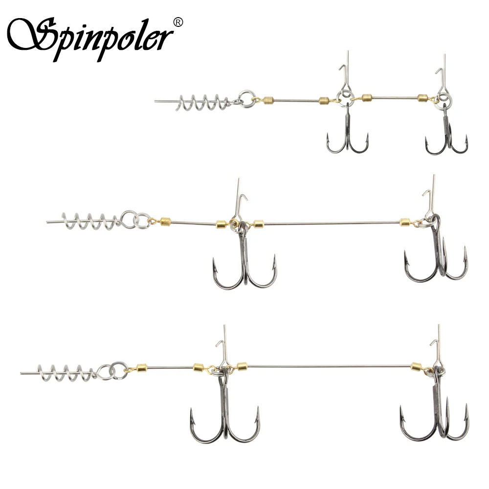 Spinpoler Stinger Rig Shad Belly – Anzuelos dobles para lucio