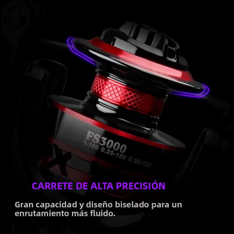 Carrete DEUKIO 2000-7000 de pesca – fuerte arrastre metálico - imagen 3