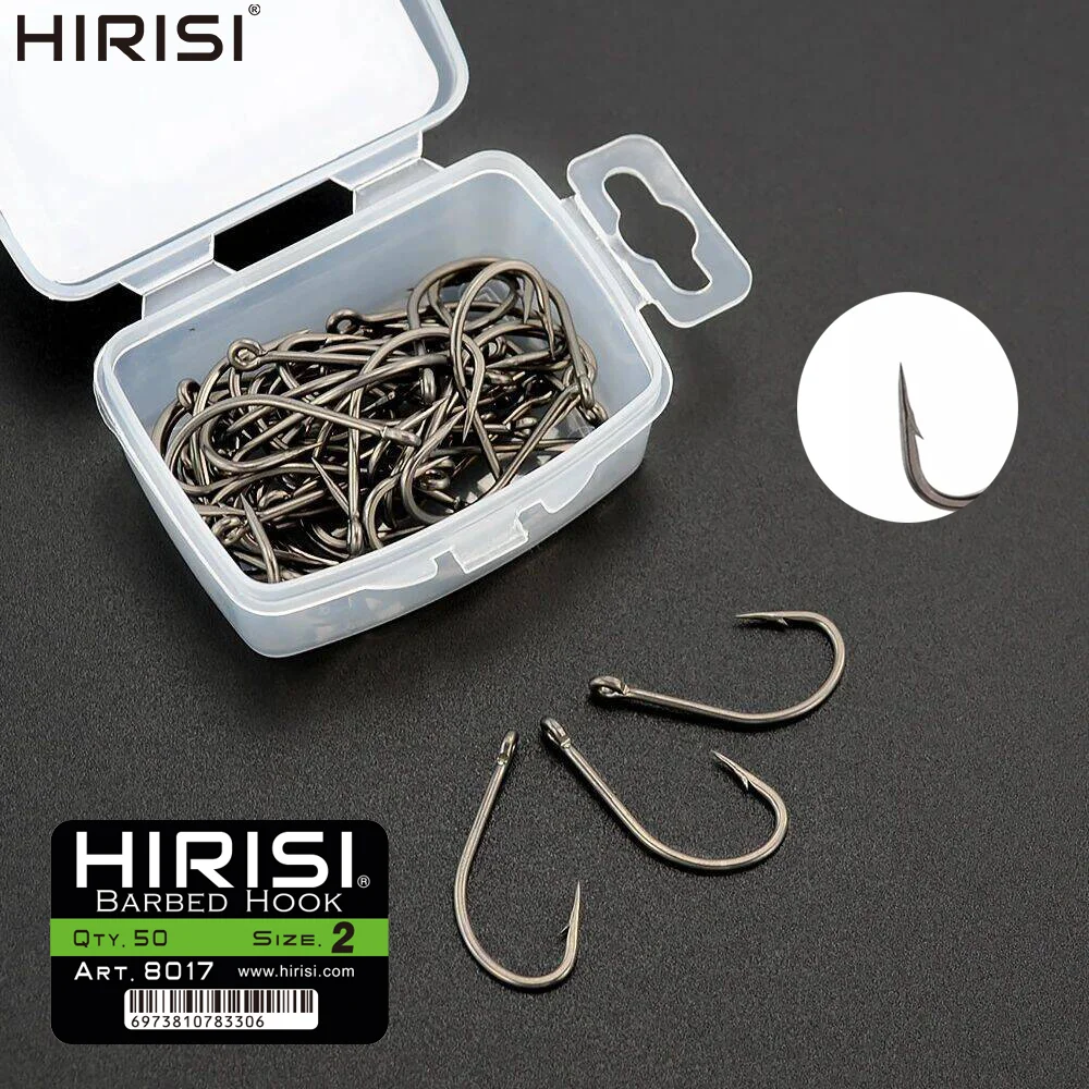 Hirisi Anzuelos para carpa con púas de acero inoxidable carbono - imagen 3