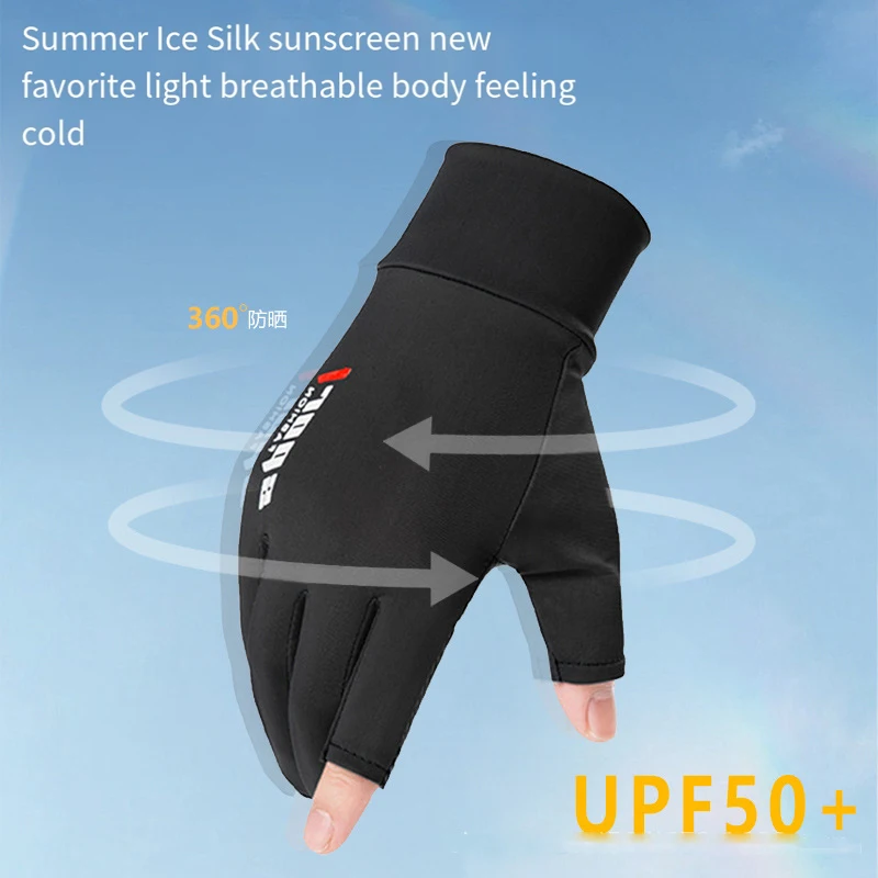 Guantes de pesca con 2 dedos – Impermeables y cortavientos, forro terciopelo - imagen 4