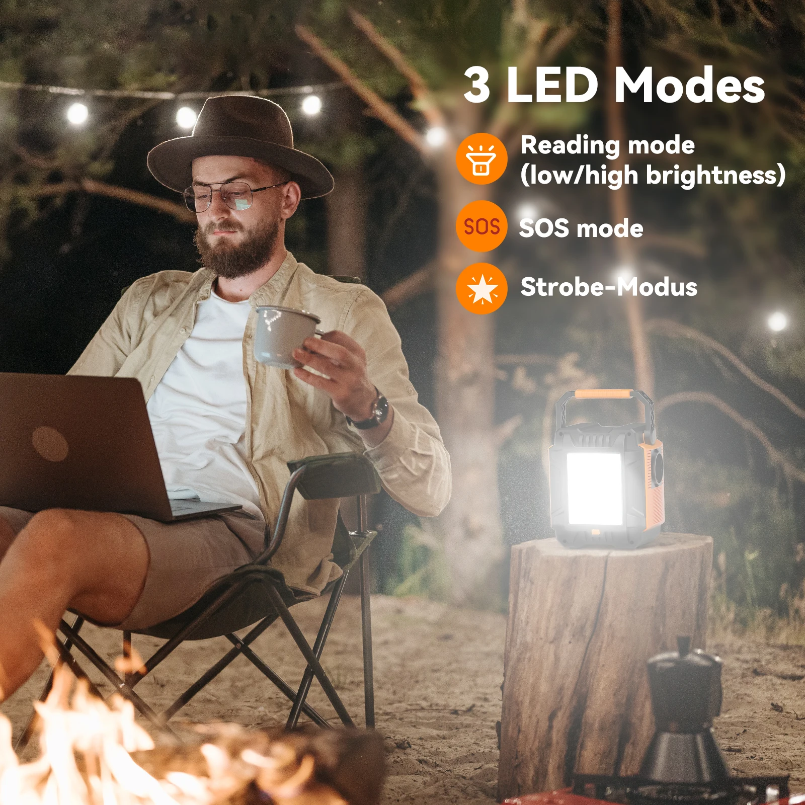 LED de emergencia activado en modo SOS