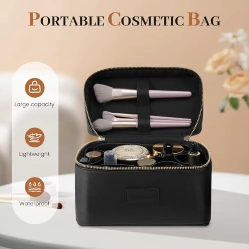Bolso de Maquillaje PU Impermeable con Divisor – Alta - imagen 4