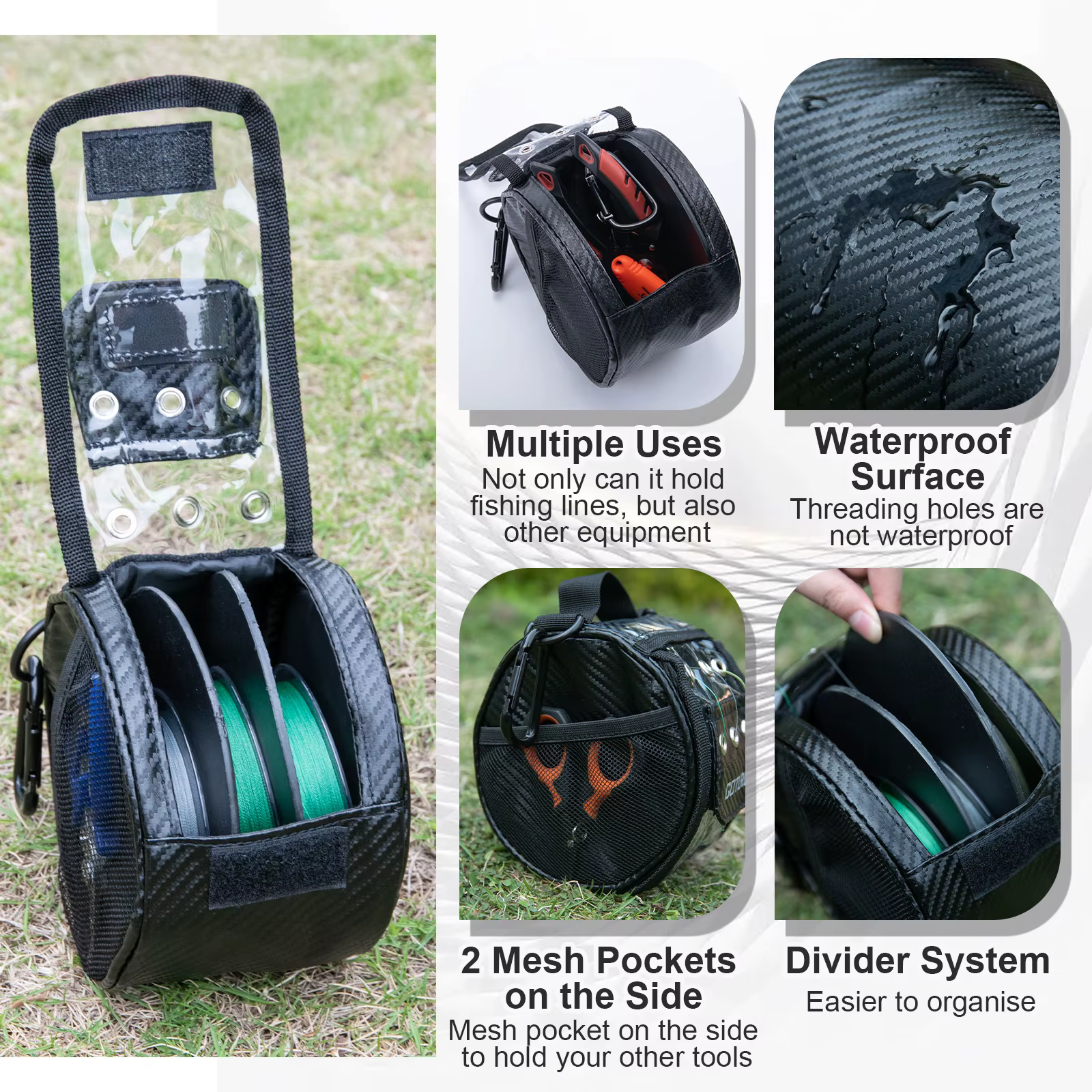 Bolsa porta sedales Goture impermeable con ventana transparente - imagen 4