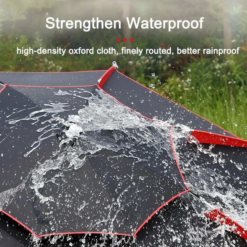 Paraguas pesca plegable doble capa impermeable protección solar - imagen 4