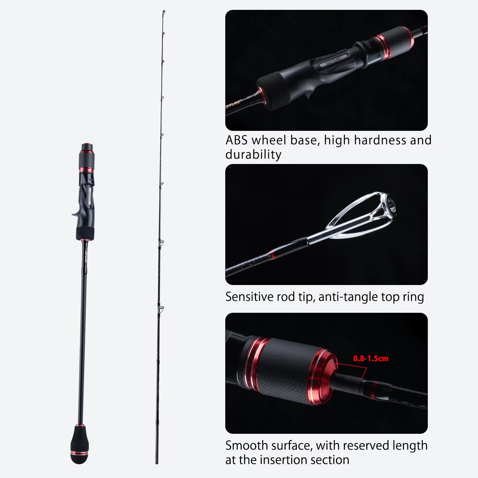 Caña Goture Pollux Slow Jigging ultraligera con anillas Fuji - imagen 4