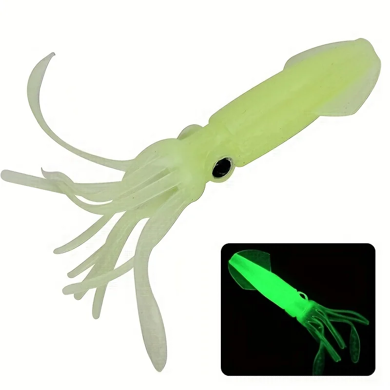 Señuelo Calamar Luminoso de Vinilo – Pesca en Agua Dulce y Salada - imagen 3