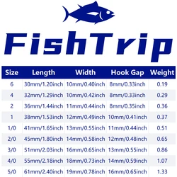 Anzuelo Jig Head FishTrip – Vástago largo para vinilo y lubina