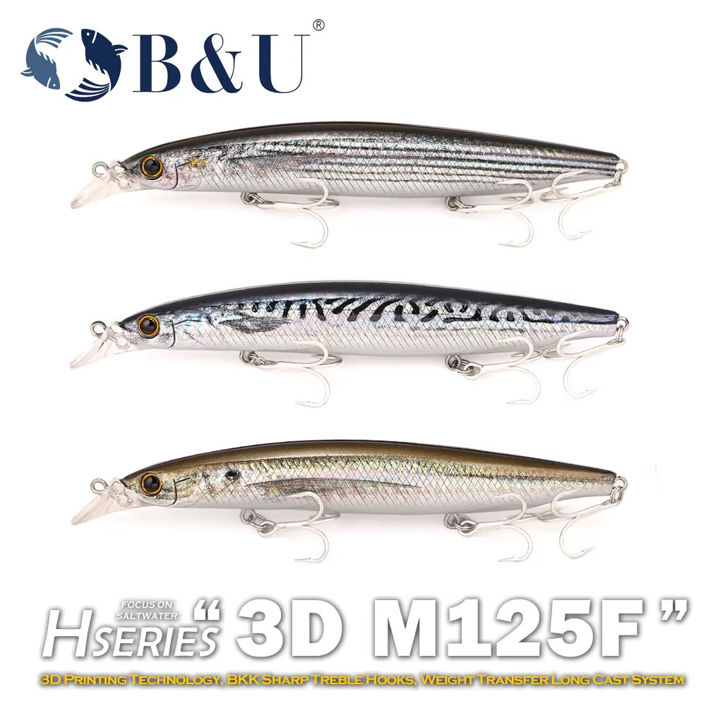 B&U Jerkbait Flotante – Señuelo Duro para Pesca en Agua Salada - imagen 2