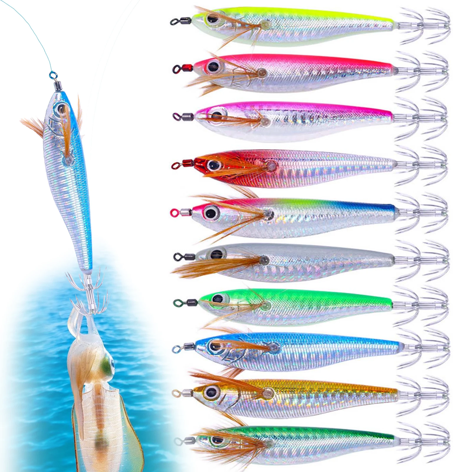 Jigs luminosos para pesca salada
