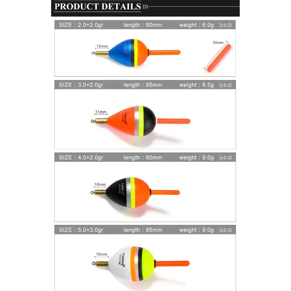 Flotador de abeto Barguzinsky con barra luminosa, multicolor