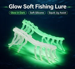 Patas camarón luminosas de goma suave para señuelos