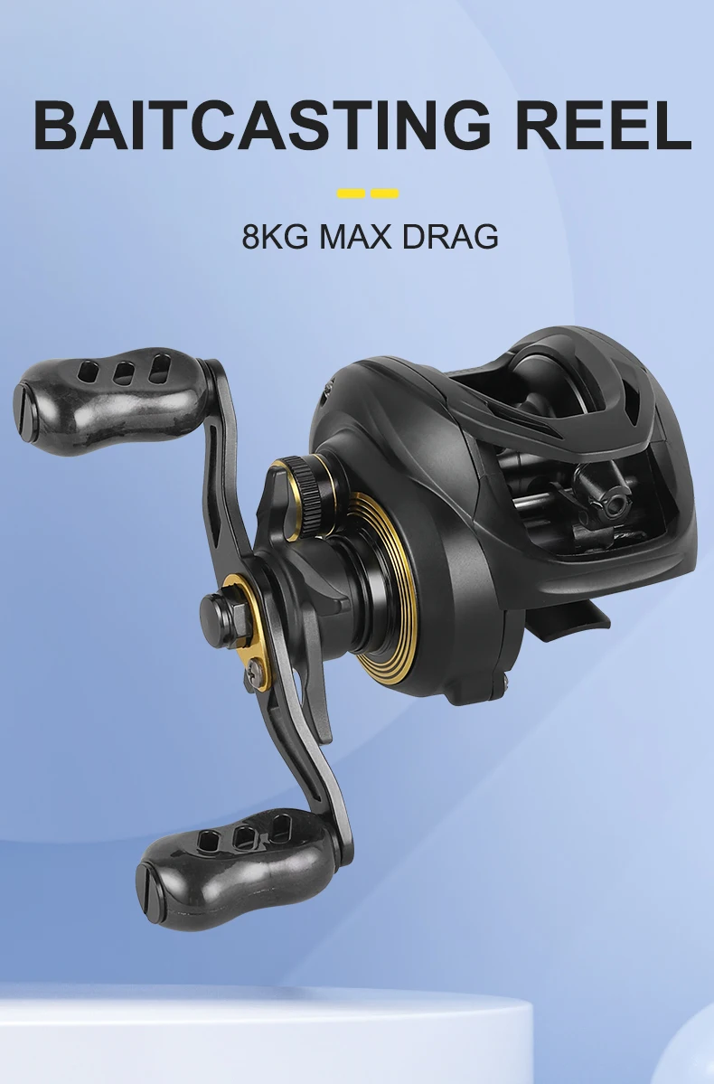 Carrete de pesca BILLINGS Baitcaster vista frontal