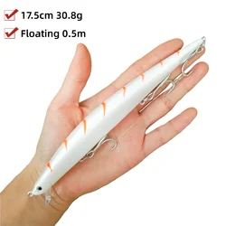 Señuelo Jerkbait Minnow Swolfy flotante largo alcance para lubina