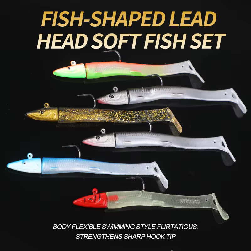 Set Señuelo Artificial PVC con Gusanos Suaves para Pesca Oceánica - imagen 5
