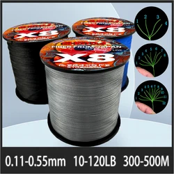 Trenzado multifilamento PE X12 X8 X4 – 10 a 120 LB agua salada
