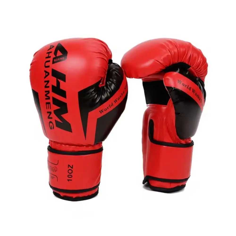 Guantes de boxeo de piel PU transpirables para Muay Thai Sanda - imagen 3