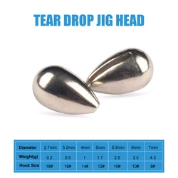 Elite TG Cabezas de jig de tungsteno para pesca en hielo perca/lucio