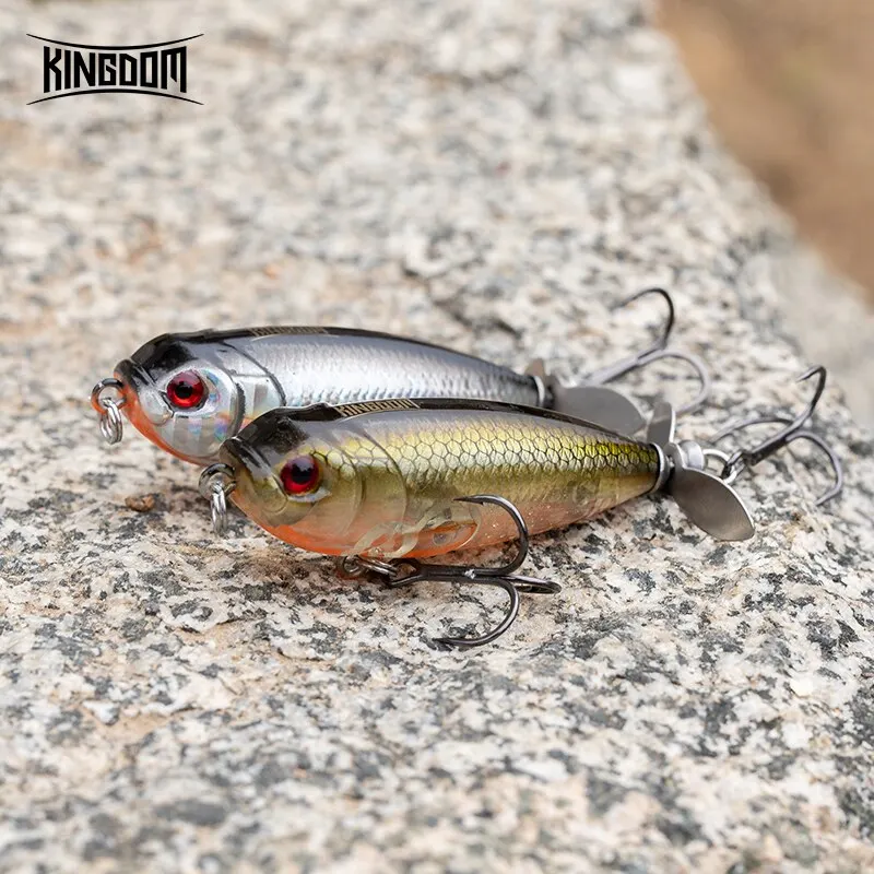 Kingdom Señuelo Topwater duro tipo lápiz con hélice para lucio - imagen 2