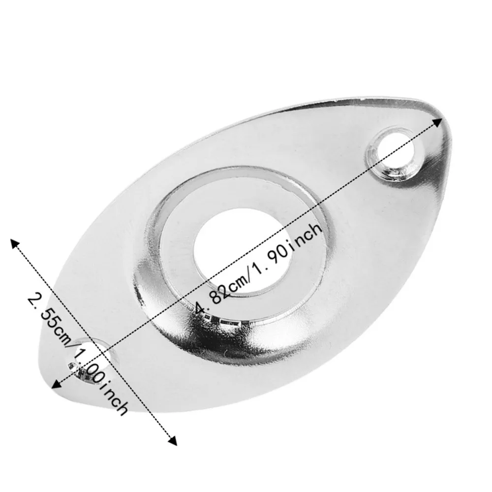 Placa de tornillos de metal plateado para guitarra eléctrica y bajo - imagen 5