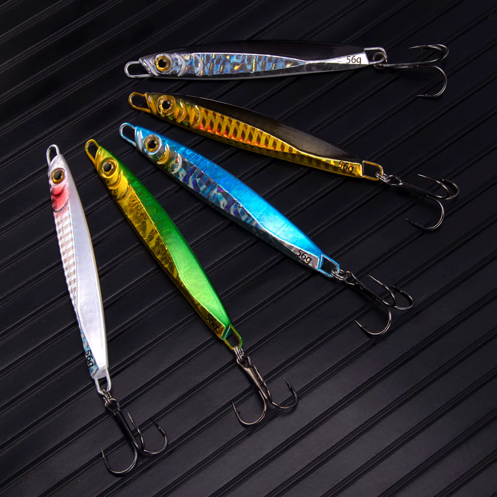 Cucharas Jigging metálicas para curricán de trucha y caballa marina - imagen 3