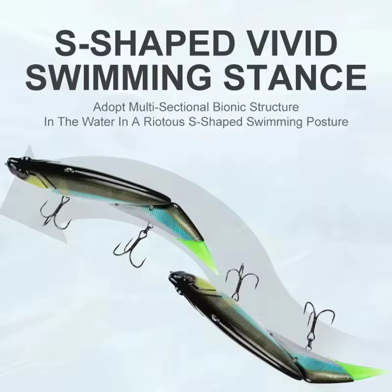 DaVinci SwimBait doble cola flotante topwater - imagen 3