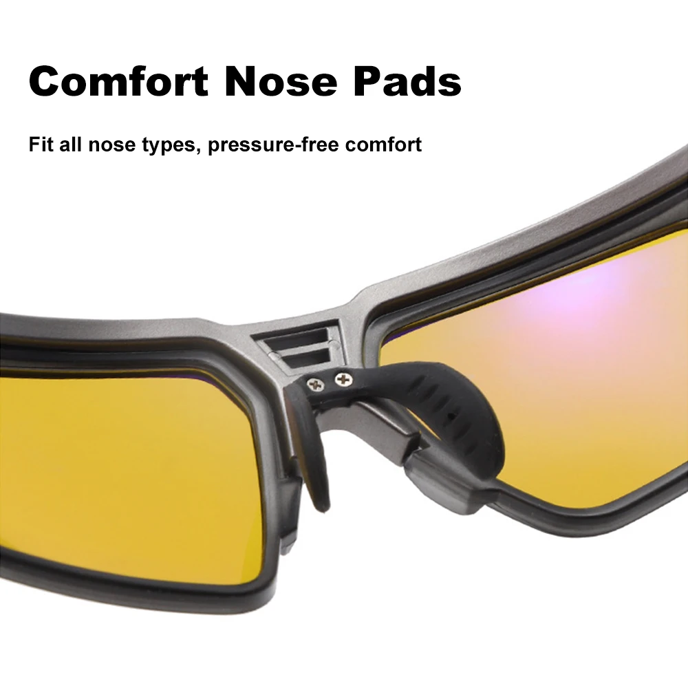 Gafas de sol polarizadas UV400 para pescar: lentes HD espejo azul - imagen 3