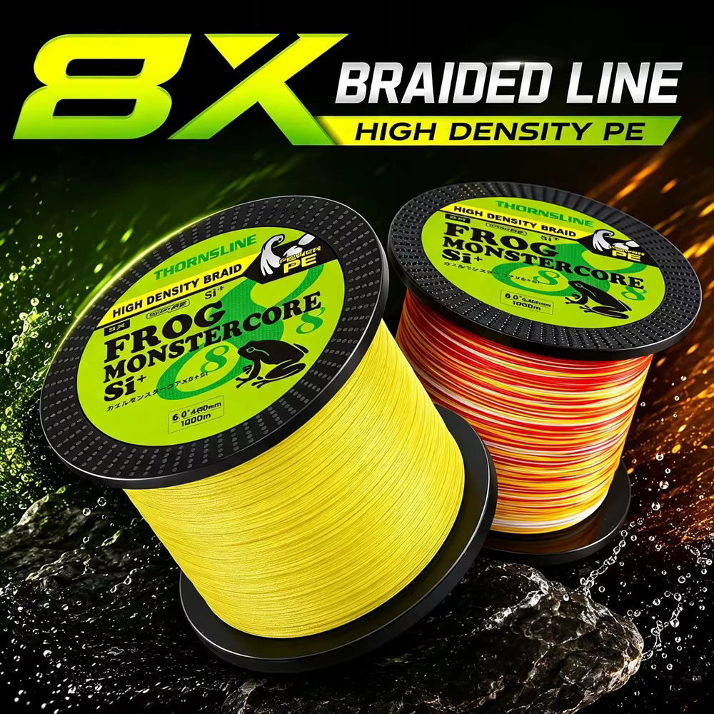 Thornsline Hilo Trenzado PE de 8 Hebras para Spinning