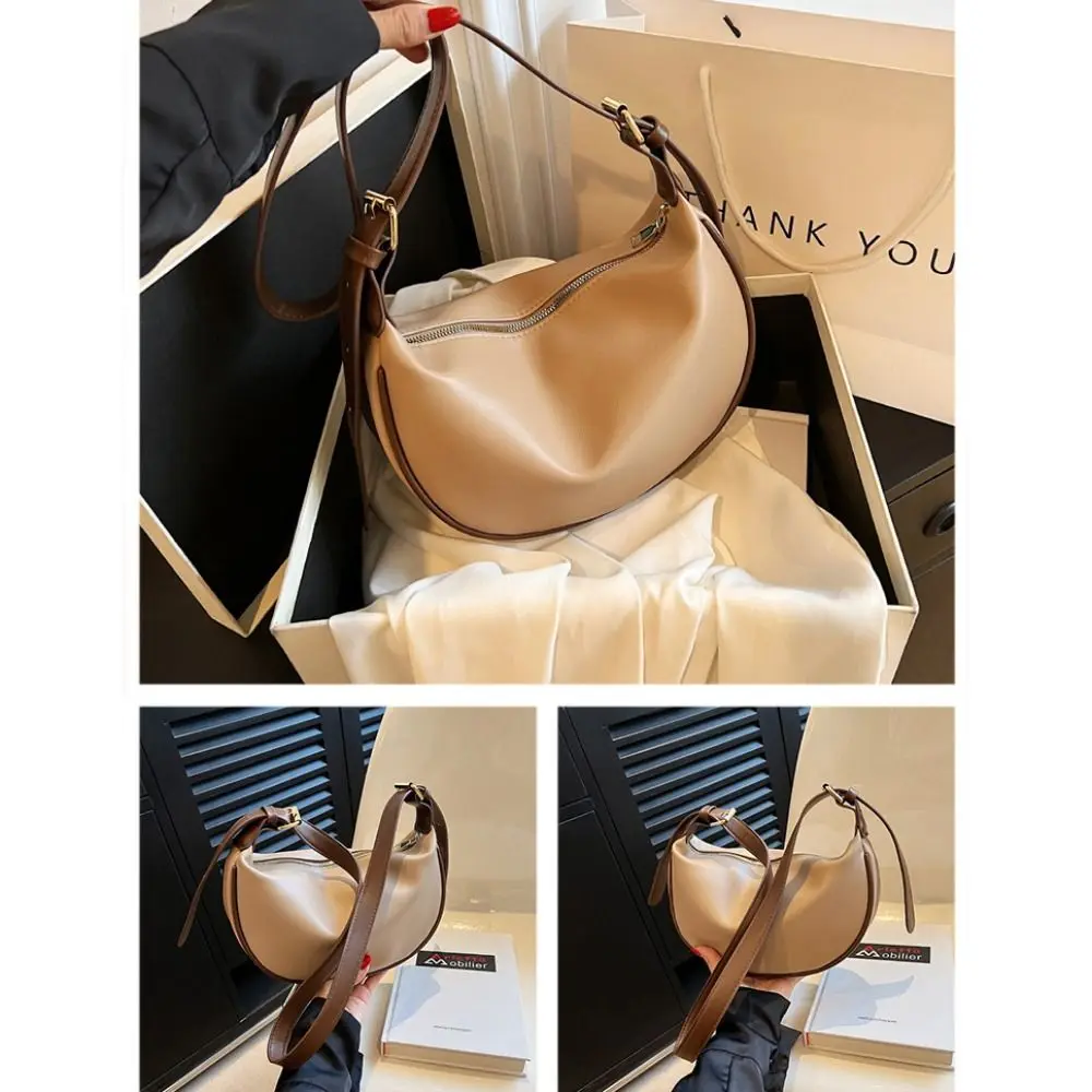 Bolso bandolera cruzado de cuero PU vintage gran capacidad Hobos - imagen 2