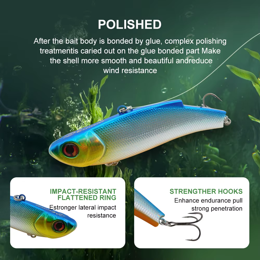 ESFISHING VIB Defo 90mm 28g – Señuelo hundido para lucio, perca, zander - imagen 5