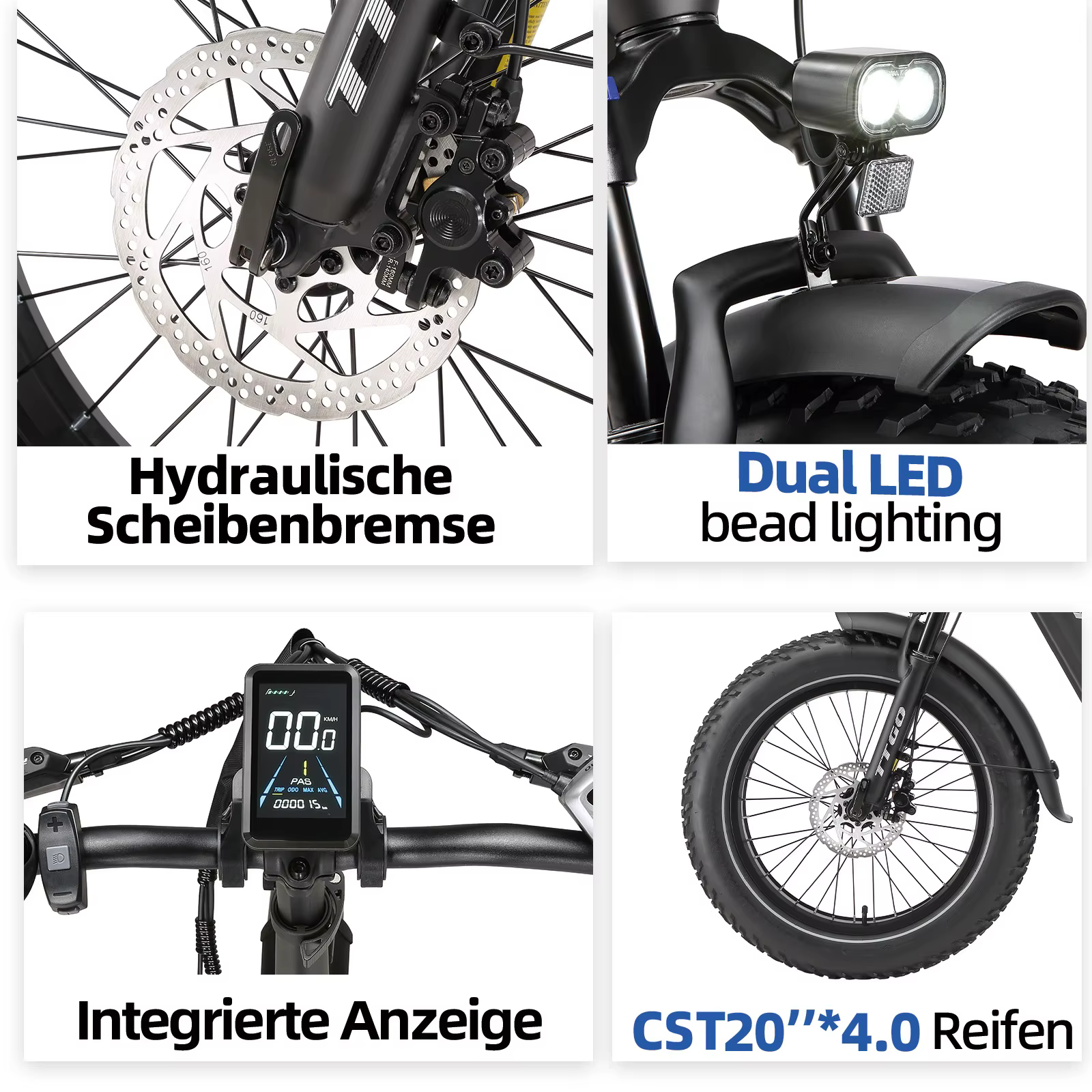 Bicicleta eléctrica plegable de ruedas anchas para adultos - imagen 3